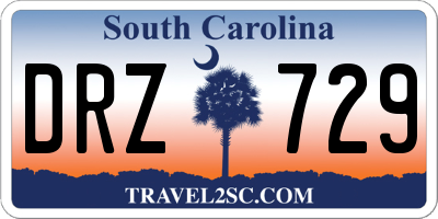 SC license plate DRZ729