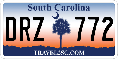 SC license plate DRZ772