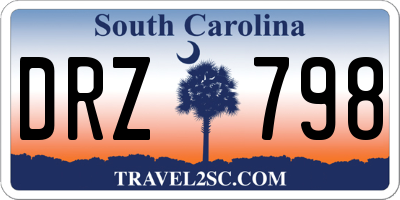 SC license plate DRZ798