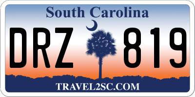 SC license plate DRZ819