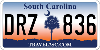 SC license plate DRZ836
