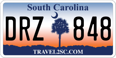 SC license plate DRZ848