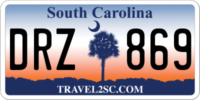 SC license plate DRZ869