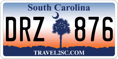 SC license plate DRZ876