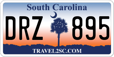 SC license plate DRZ895