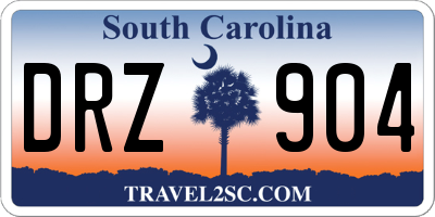 SC license plate DRZ904