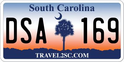 SC license plate DSA169
