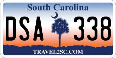 SC license plate DSA338