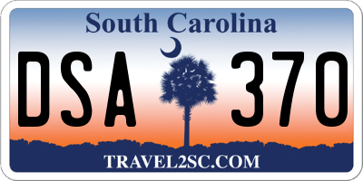 SC license plate DSA370