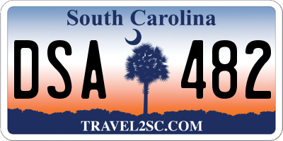 SC license plate DSA482