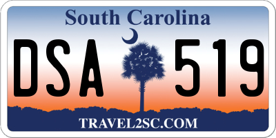 SC license plate DSA519