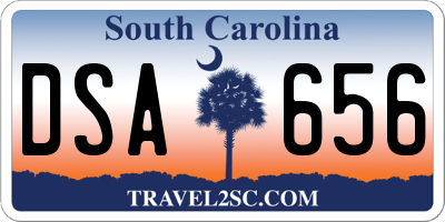 SC license plate DSA656