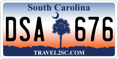 SC license plate DSA676