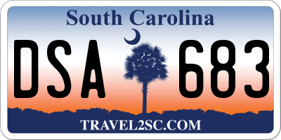 SC license plate DSA683