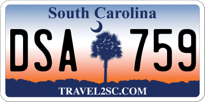 SC license plate DSA759