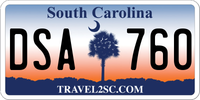 SC license plate DSA760
