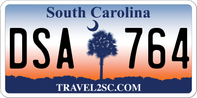 SC license plate DSA764
