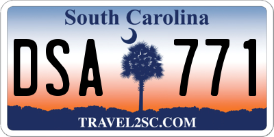 SC license plate DSA771