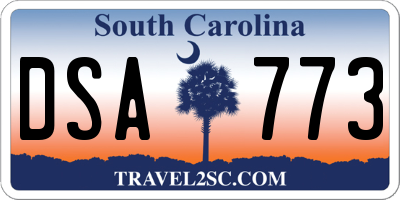 SC license plate DSA773