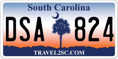 SC license plate DSA824