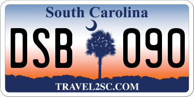 SC license plate DSB090