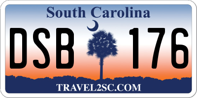 SC license plate DSB176