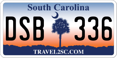 SC license plate DSB336