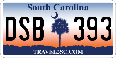 SC license plate DSB393