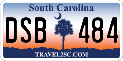 SC license plate DSB484
