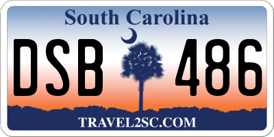 SC license plate DSB486