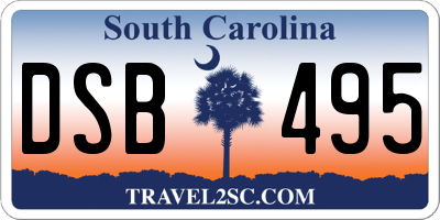 SC license plate DSB495