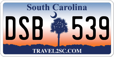 SC license plate DSB539