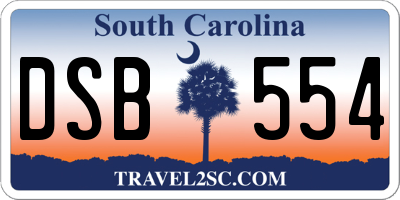 SC license plate DSB554