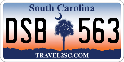 SC license plate DSB563