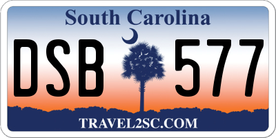 SC license plate DSB577