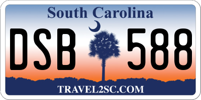 SC license plate DSB588