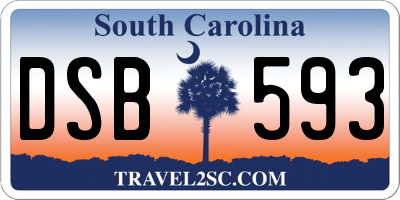 SC license plate DSB593