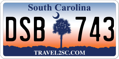 SC license plate DSB743