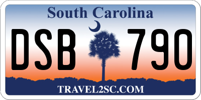 SC license plate DSB790