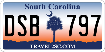 SC license plate DSB797