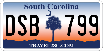SC license plate DSB799