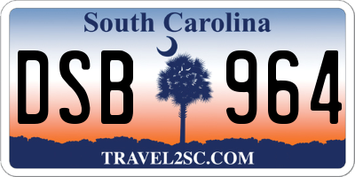 SC license plate DSB964