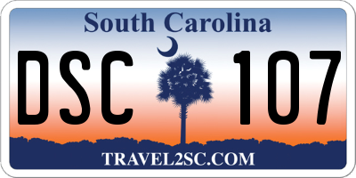 SC license plate DSC107