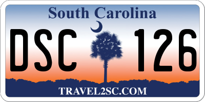 SC license plate DSC126