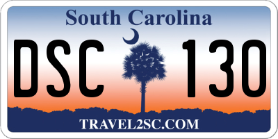 SC license plate DSC130