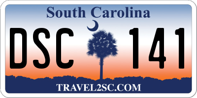 SC license plate DSC141