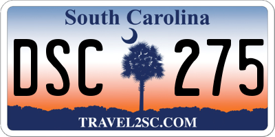 SC license plate DSC275