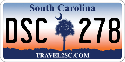 SC license plate DSC278