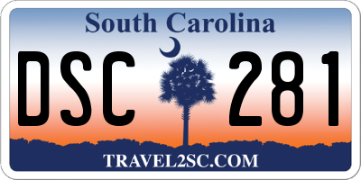 SC license plate DSC281