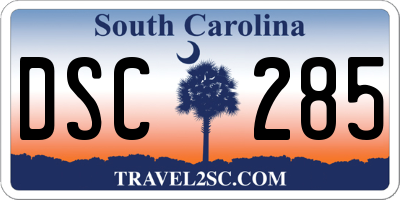 SC license plate DSC285